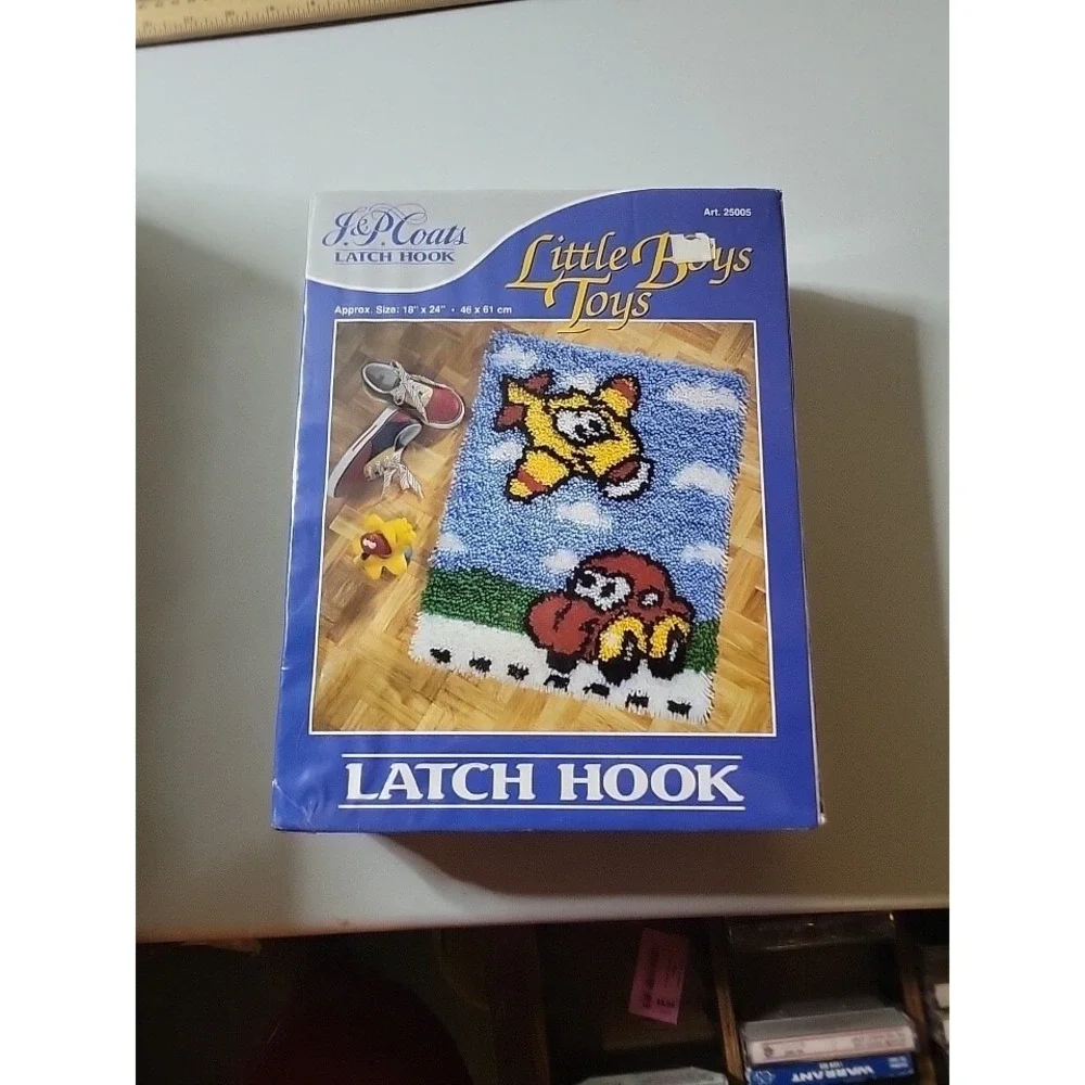 Latch Hooking Kit Yarn Crafts Car And Plane‎ 18 x 24